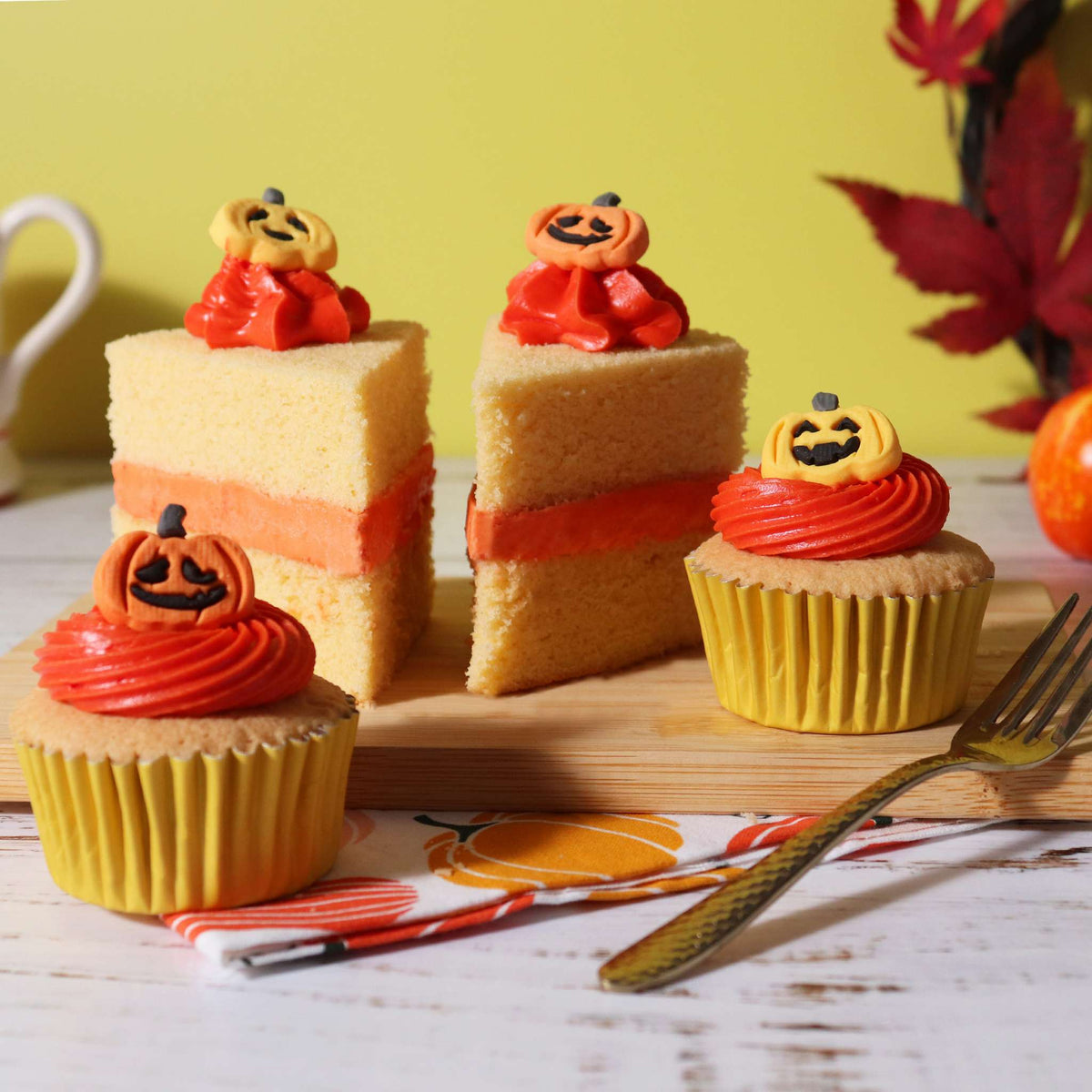 Halloween Décorations en Sucre Comestibles - Citrouille (12 pièces)