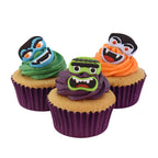 Halloween Décorations en Sucre Comestibles - Visages de Monstre (12 pièces)