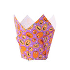 Halloween Tulpen-Muffinförmchen - Kürbisparty (24 Stück)