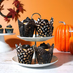 Halloween Caissettes à Muffins en forme de Tulipe - Nuit Terrifiante (24 pièces)