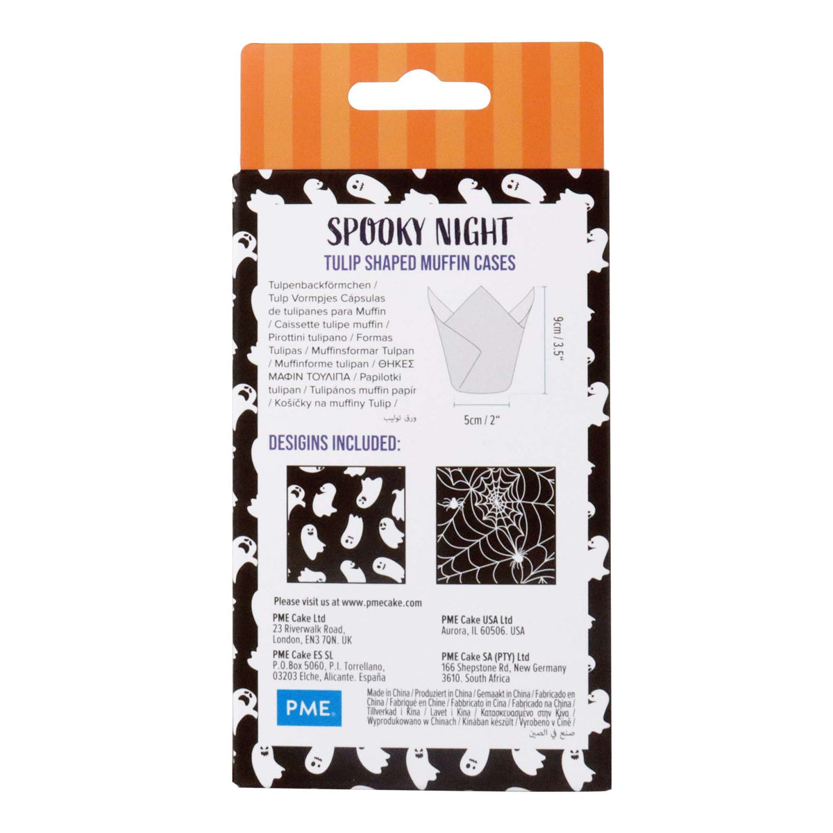 Halloween Caissettes à Muffins en forme de Tulipe - Nuit Terrifiante (24 pièces)