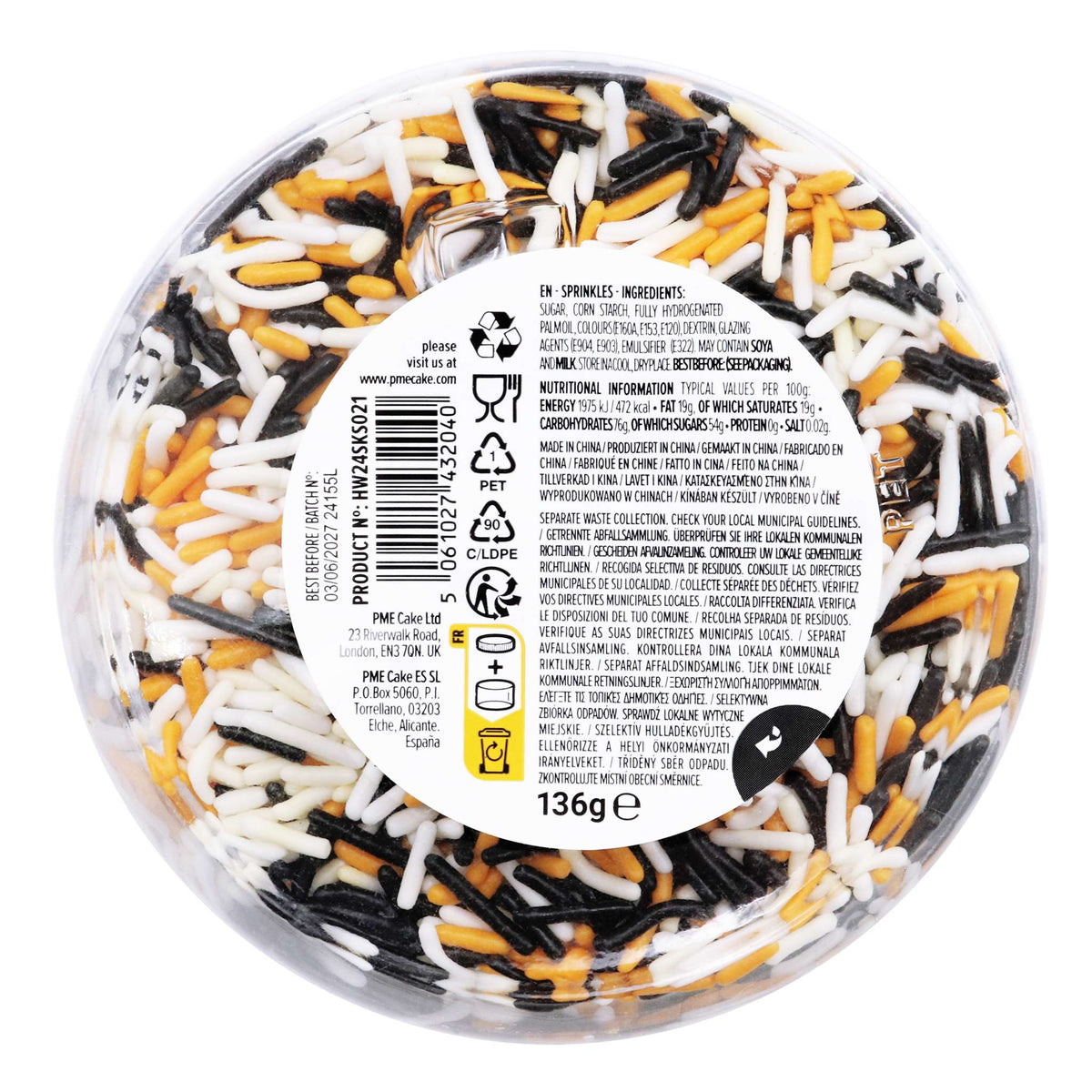 Spooky Season Sprinkle Mix (136g / 4.8oz)