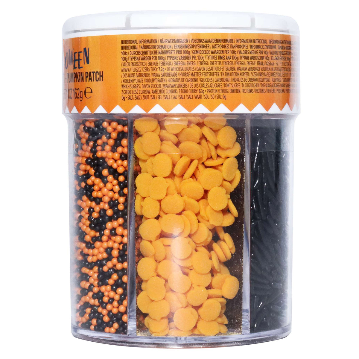 6-en-1 Mezcla de Sprinkles para Halloween - Huerto de Calabazas (162g)
