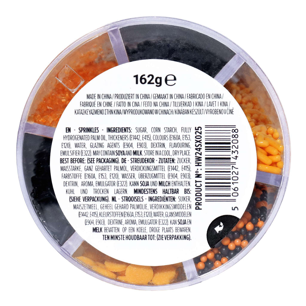 6-en-1 Mezcla de Sprinkles para Halloween - Huerto de Calabazas (162g)