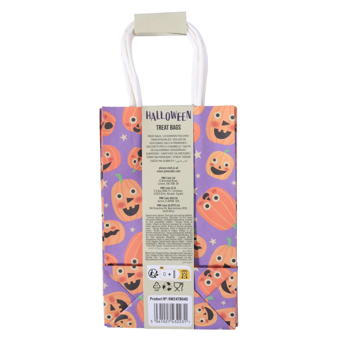 4 Sacs à friandises en Papier pour Halloween - Fête des Citrouilles