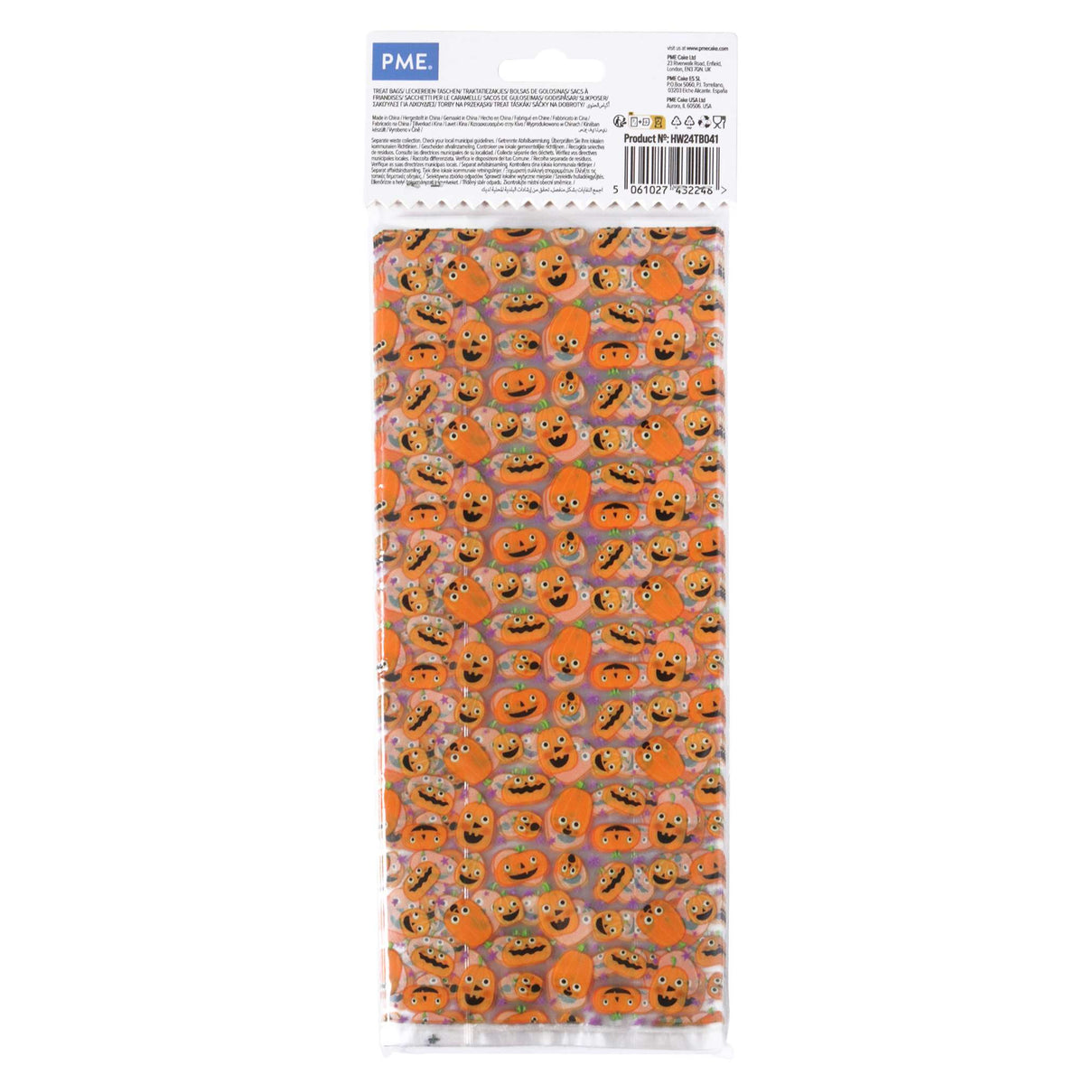 20 Sacs à friandises en Plastique pour Halloween - Fête des Citrouilles