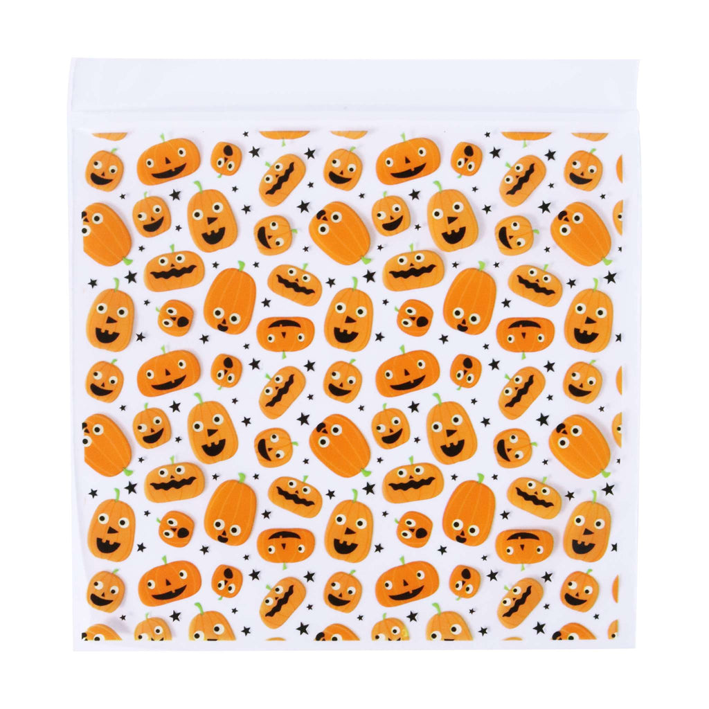 20 Sacs à friandises en Plastique refermables pour Halloween - Fête des Citrouilles