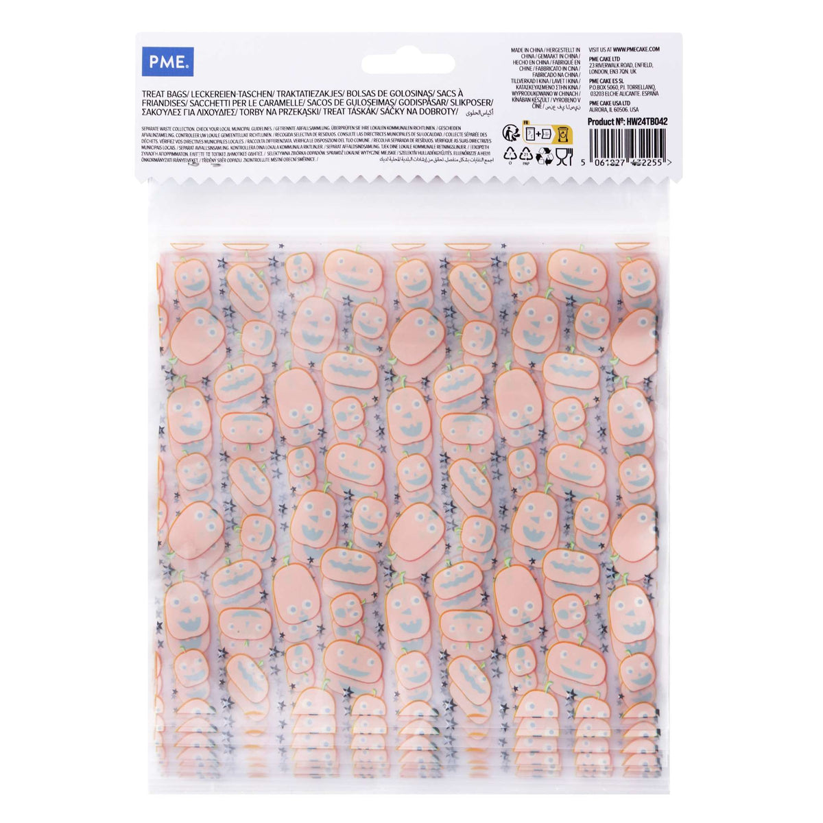 20 Sacs à friandises en Plastique refermables pour Halloween - Fête des Citrouilles