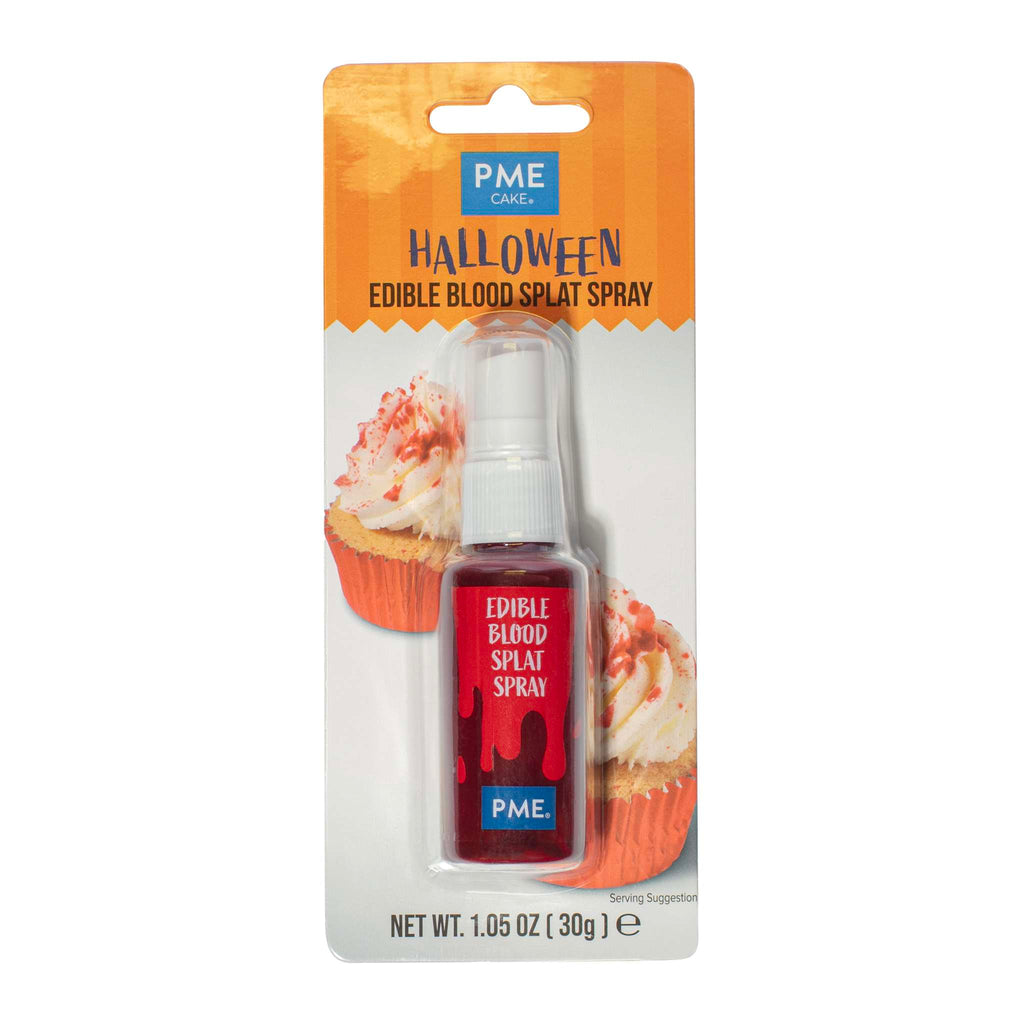 Spray comestible Éclaboussure de Sang pour gâteaux d'Halloween (30g)
