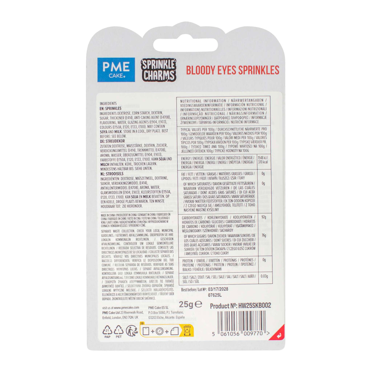 Bloody Eyes Sprinkle Charms (0.9oz / 25g)