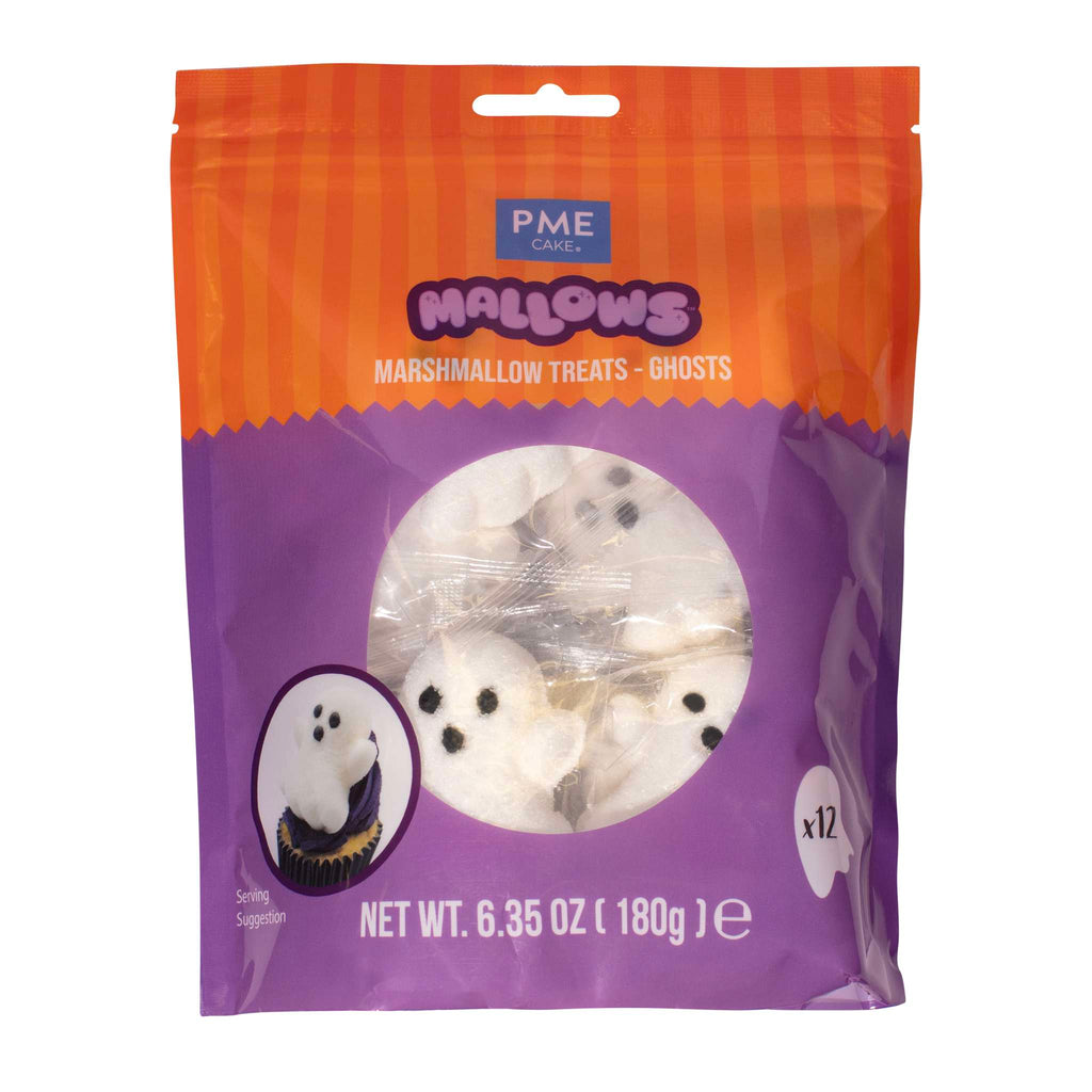 Ghosts Marshmallow Treats Pk/12 (180g / 6.35oz)