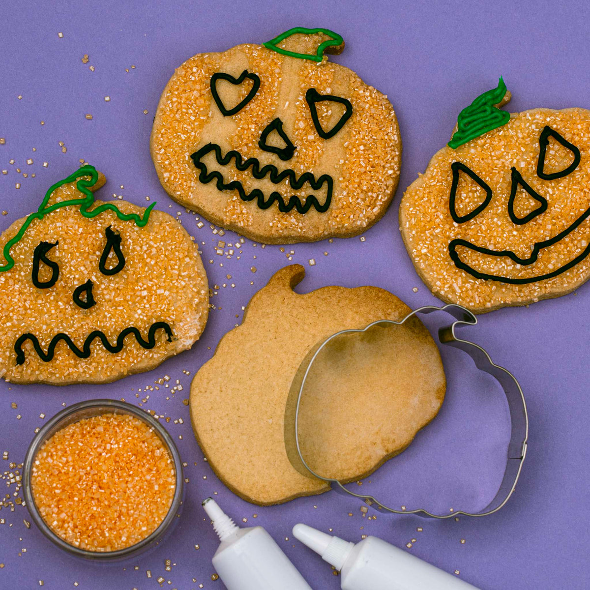 Pumpkins Biscuit Decorating Kit Pk/5 (116.7g)