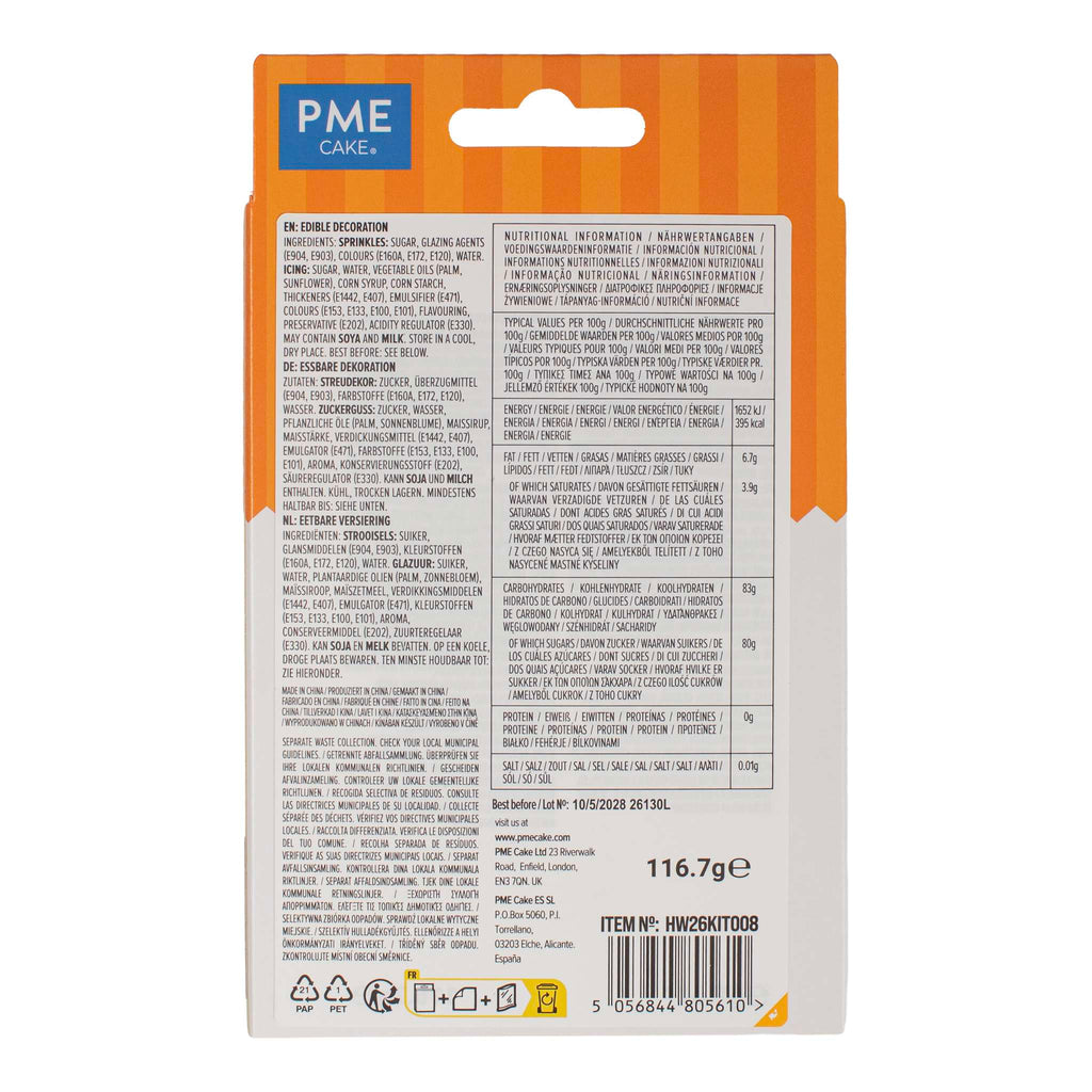 Kit de Décoration de Biscuits - Citrouilles Pk/5 (116.7g)