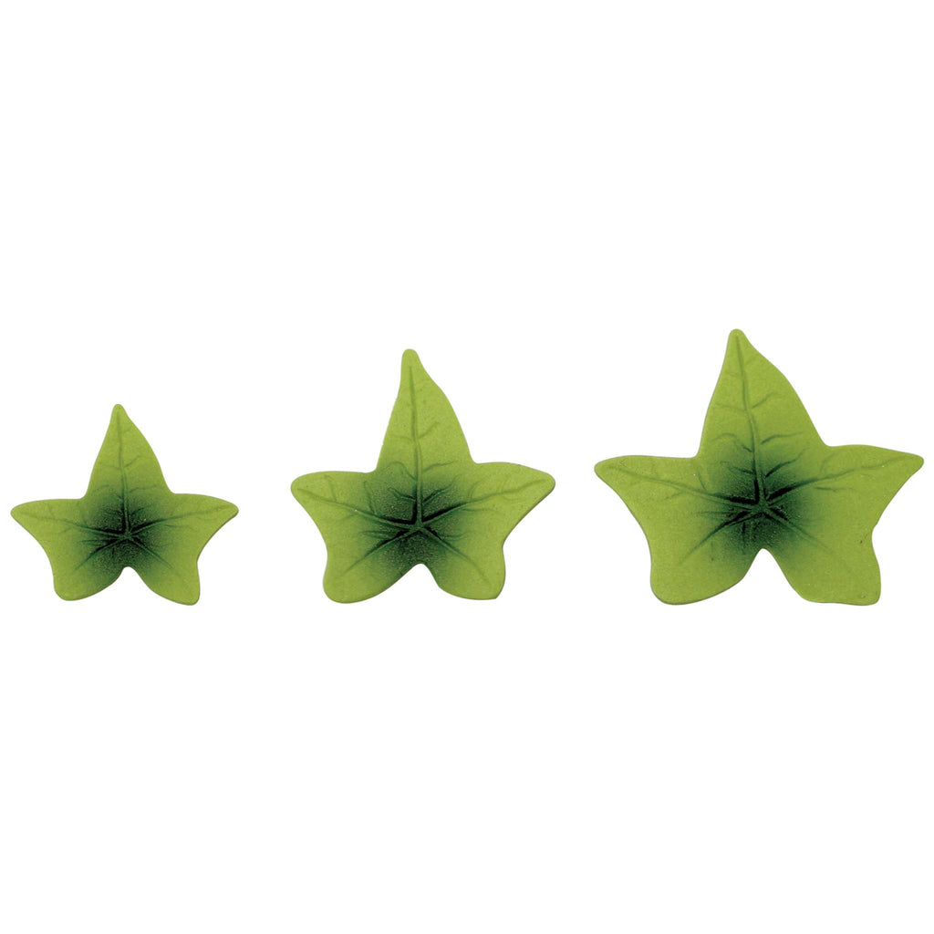 Emporte-pièces à poussoir - Ensemble de 3 Grandes Feuilles de Lierre à nervures