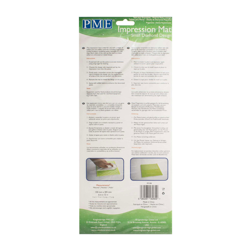 Prägematte - Kleines Diamant-Design (150 x 305mm / 6 x 12")