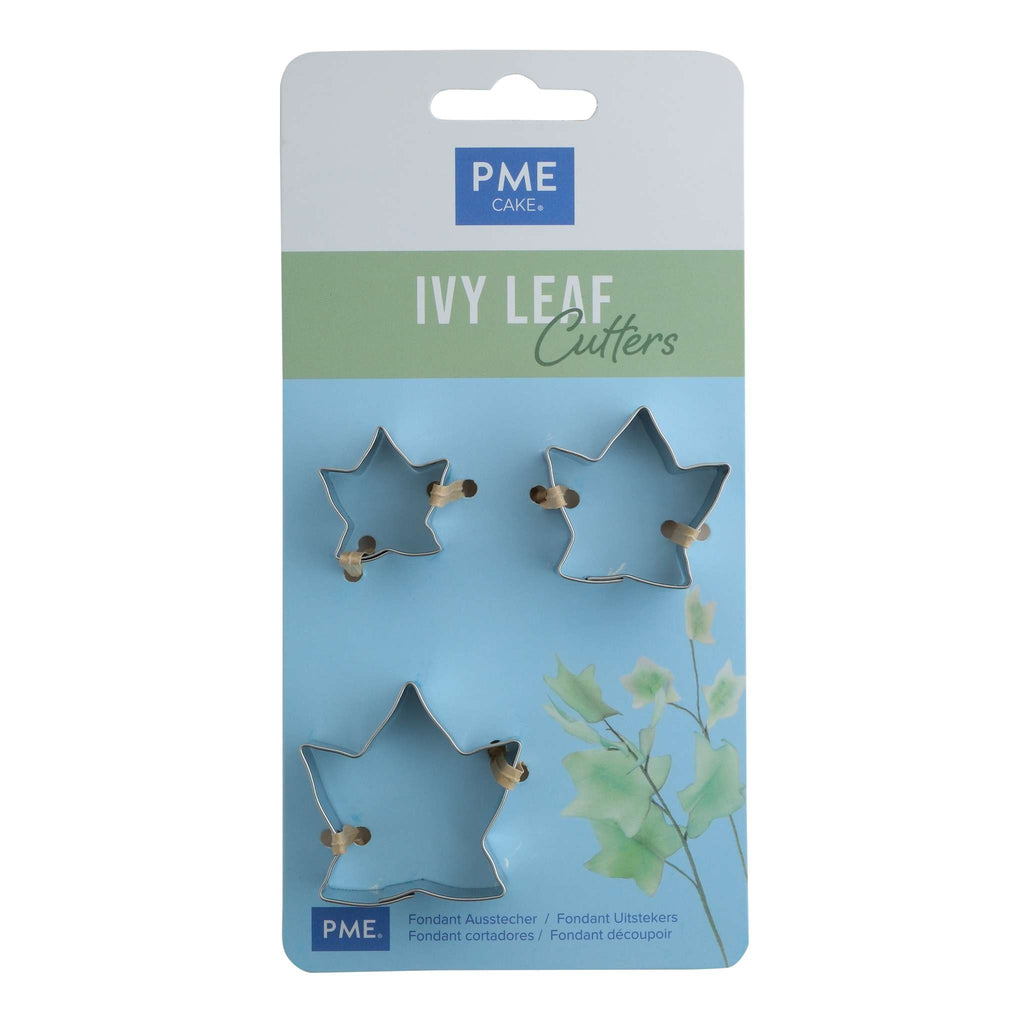 Emporte-pièces en acier inoxydable - Ensemble de 3 Pétales de Fleurs de Feuilles de Lierre