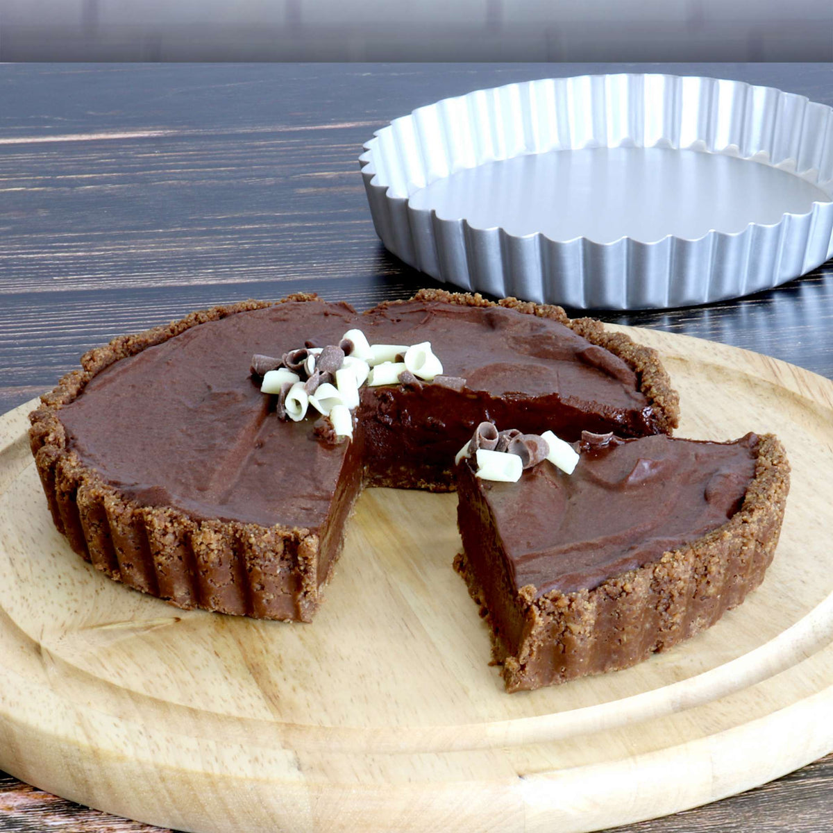 Loose Bottom Flan Aluminium Cake Tin (6 x 1" / 152 x 25mm)