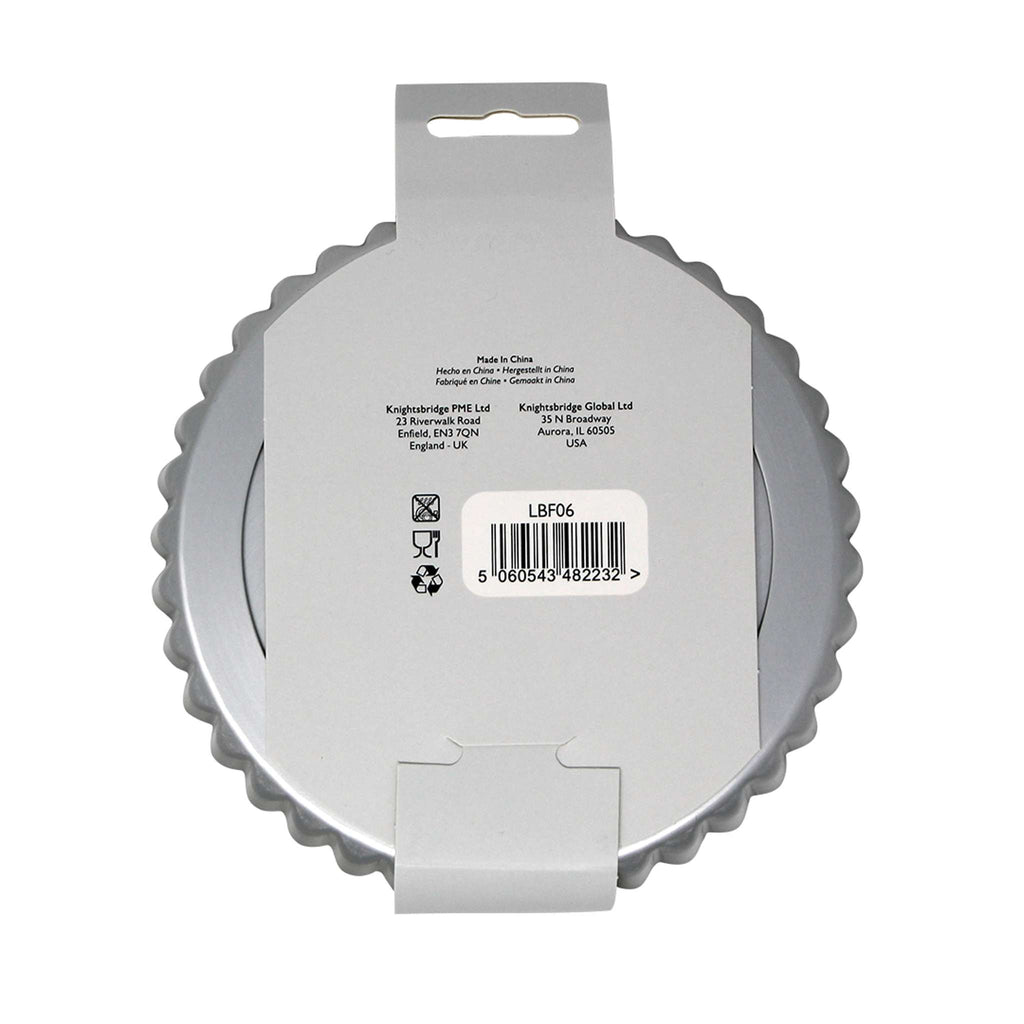 Loose Bottom Flan Aluminium Cake Tin (6 x 1" / 152 x 25mm)