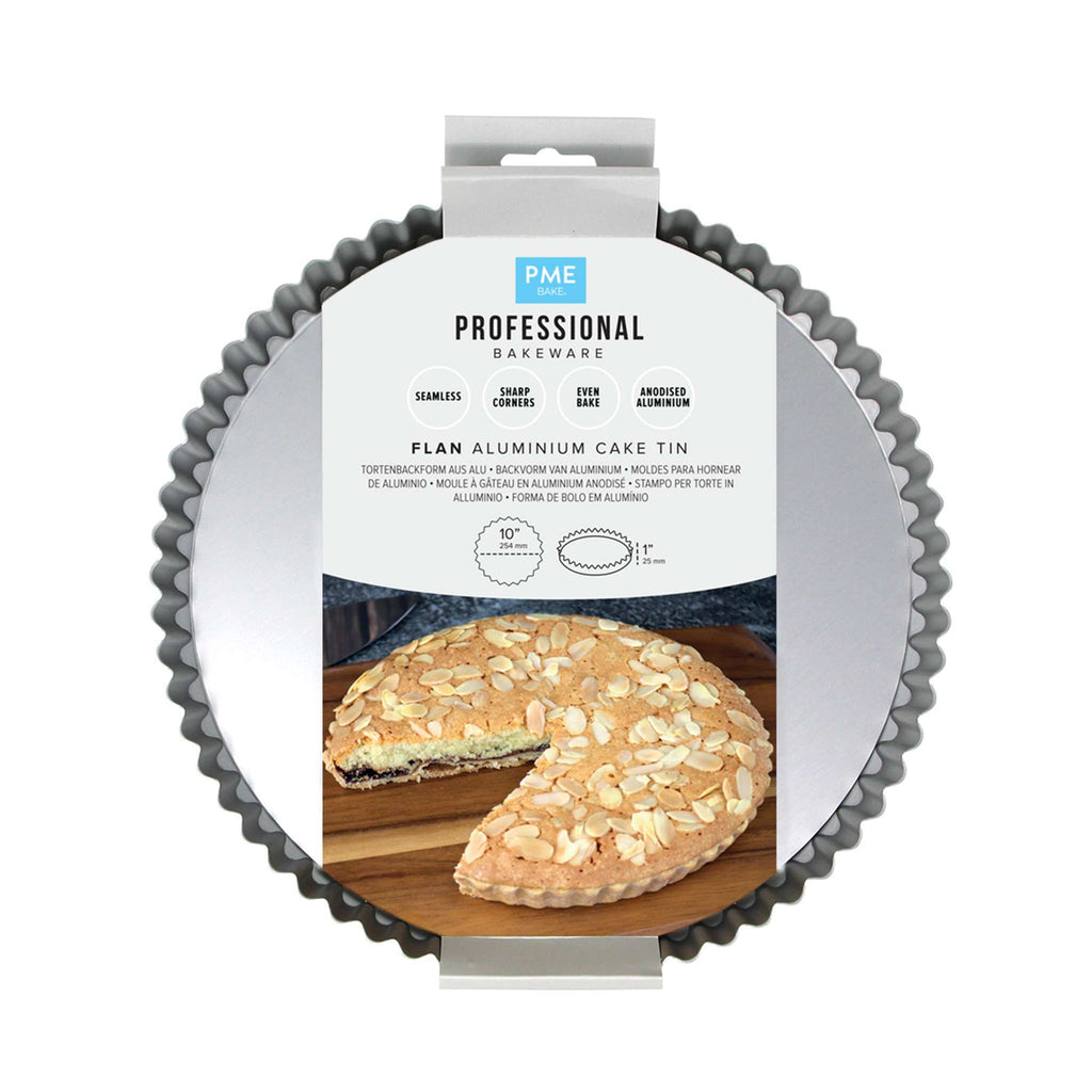 Molde de Aluminio Anodizado para Flan con Base Extraíble Ø 25cm