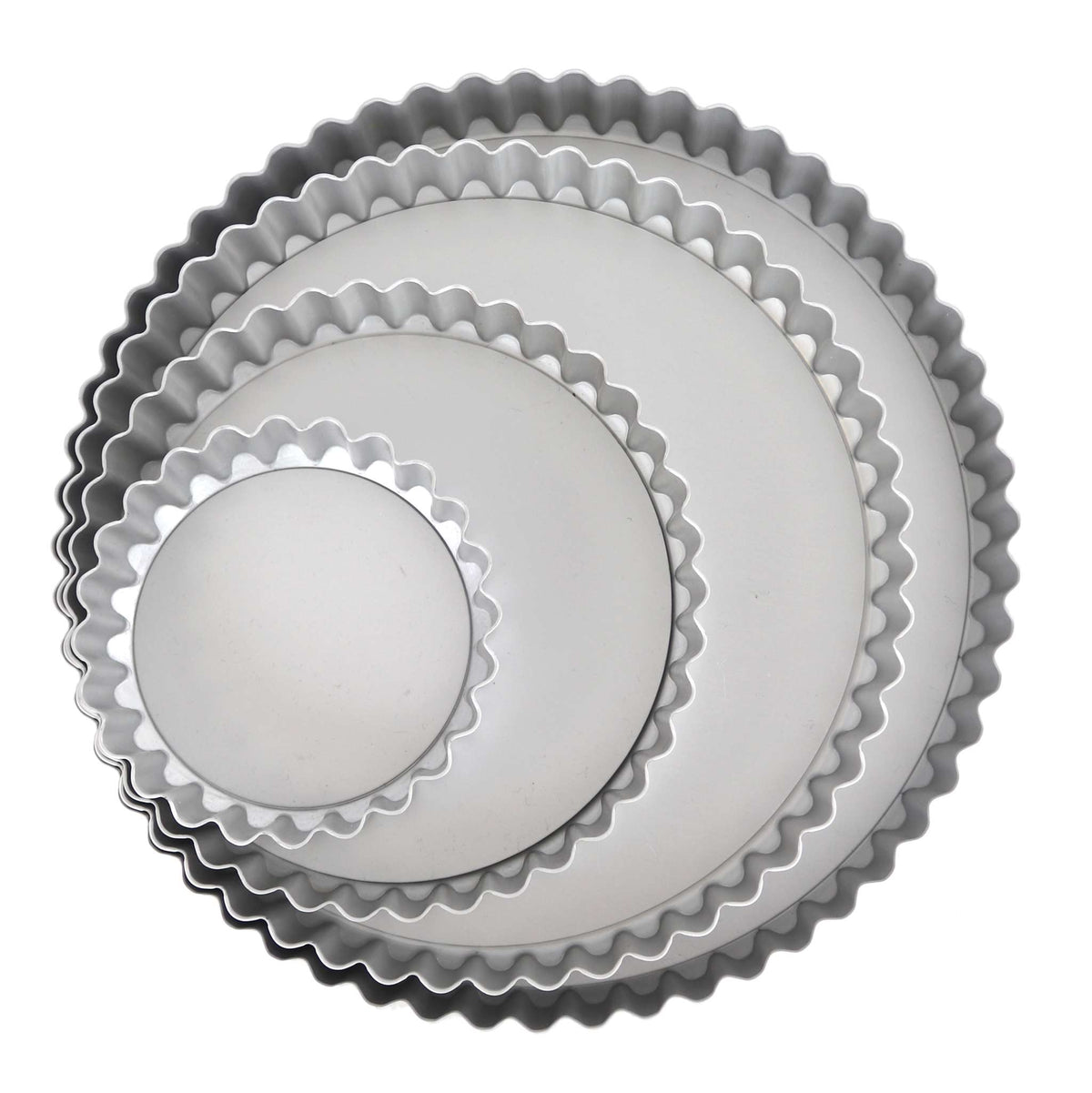 Molde de Aluminio Anodizado para Flan con Base Extraíble Ø 25cm