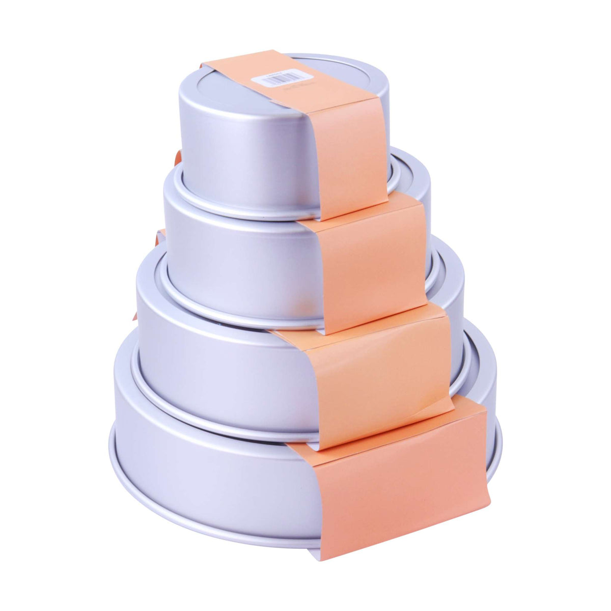 Moules à gâteaux ronds à fond amovible 6, 8, 10, 12 pouces x 3 pouces de profondeur, ensemble de 4