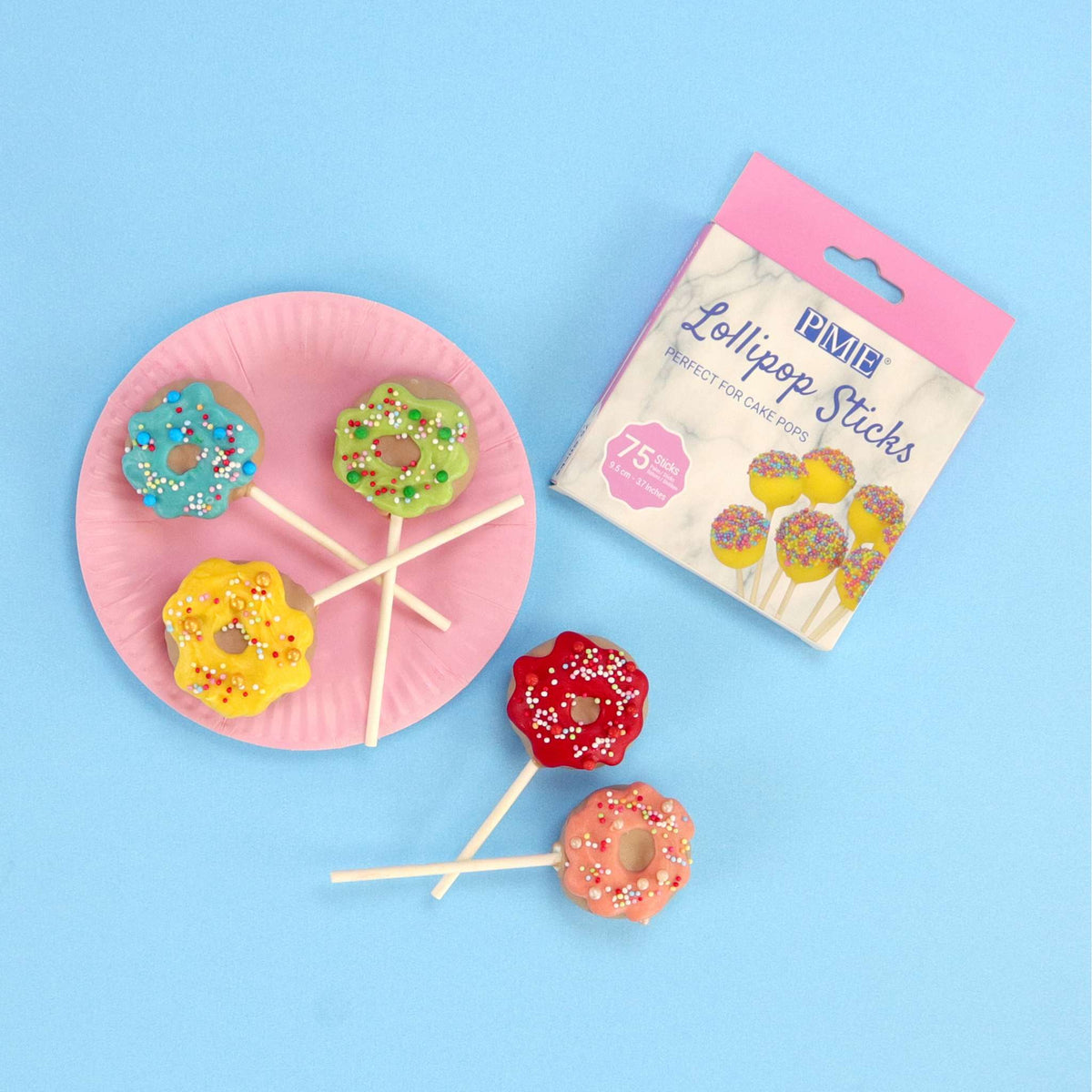 Lollipop Sticks Pk/75 (9.5cm / 3.7 Inches)