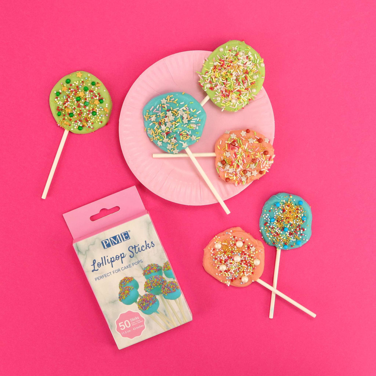 Lollipop Sticks Pk/50 (11.5cm / 4.5 Inches)