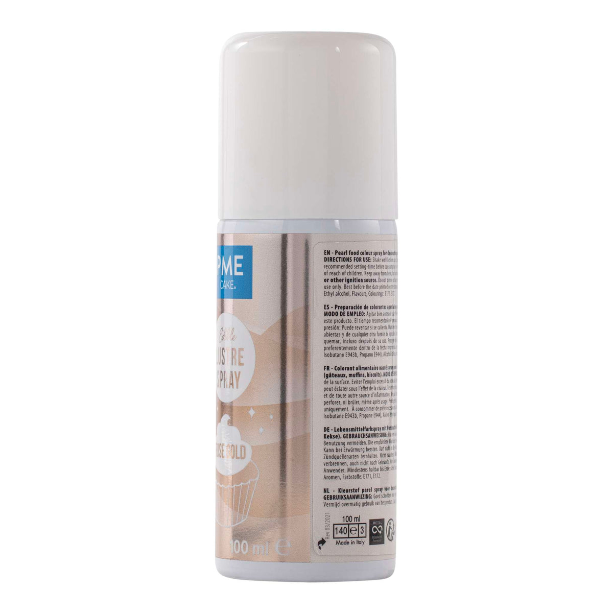 Bombe Lustre Comestible - Or Rose (100ml)