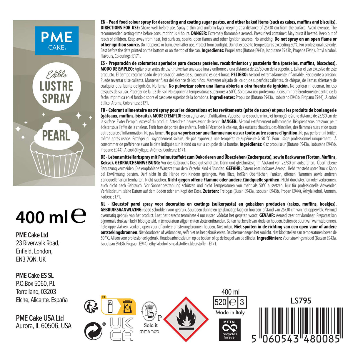 Pearl Edible Lustre Spray (400ml)