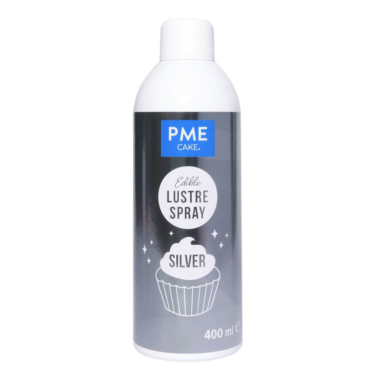 Bombe Lustre Comestible - Argent (400ml)