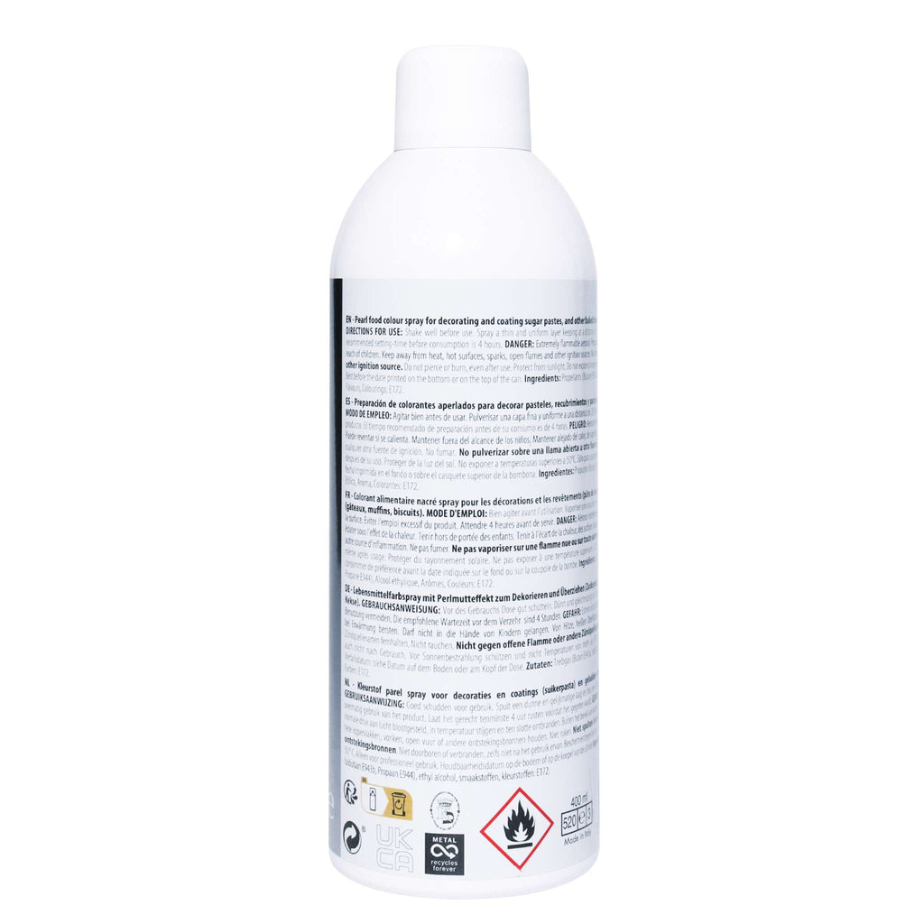 Spray Lustre Comestible - Plata (400ml)