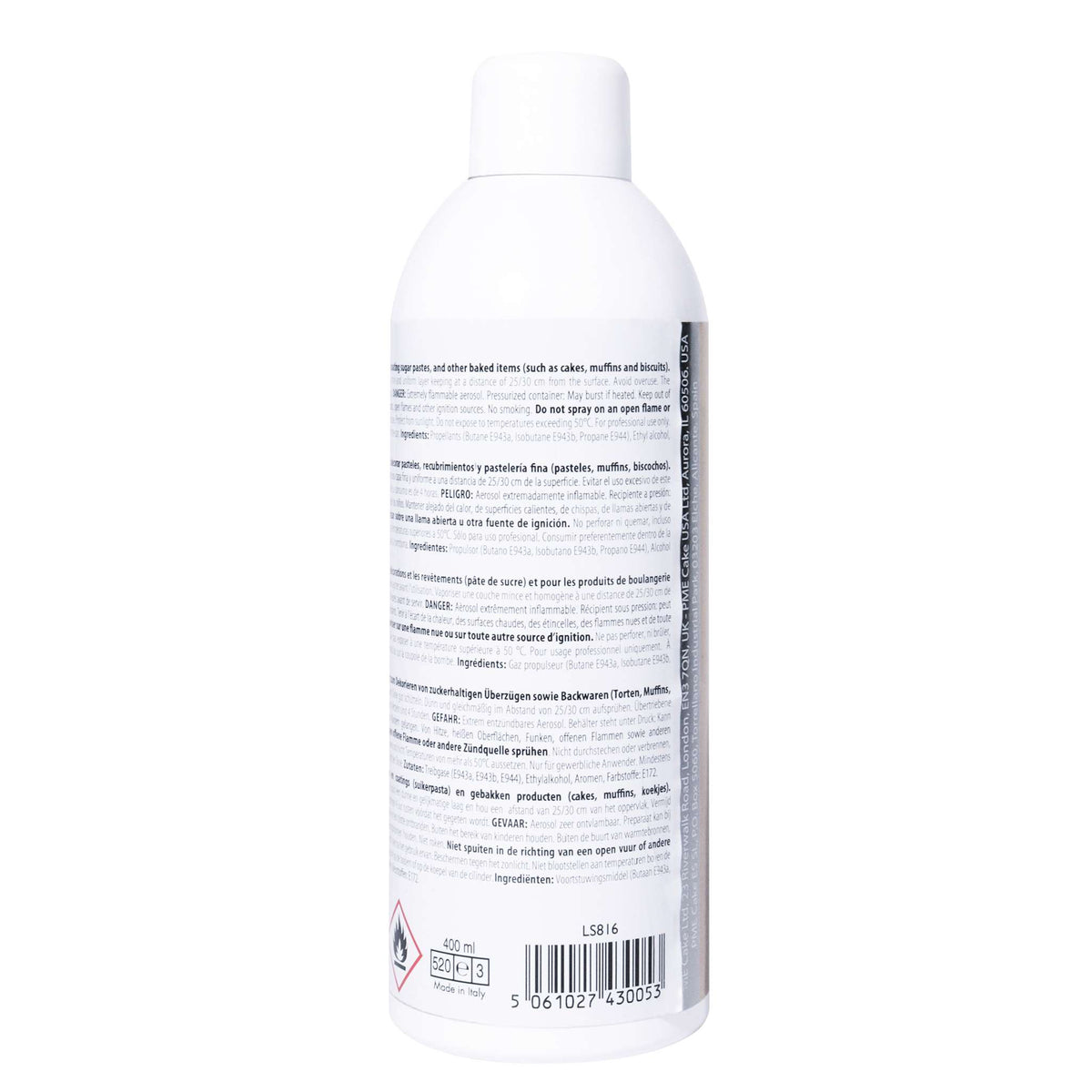 Bombe Lustre Comestible - Or Rose (400ml)