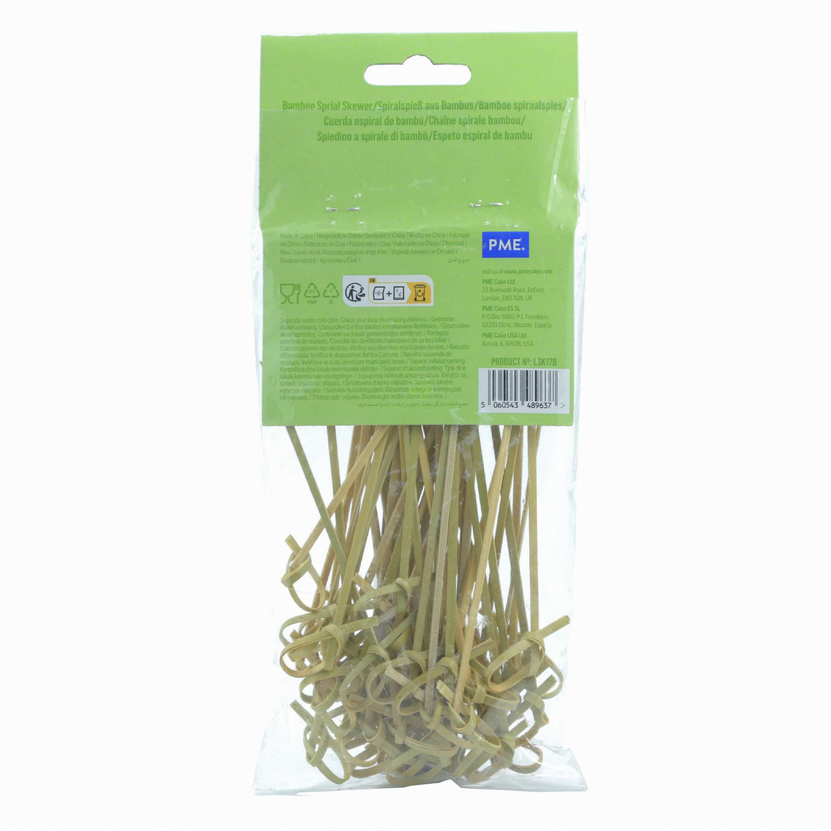 Bamboo Spiral Skewers Pk/50 (12cm)