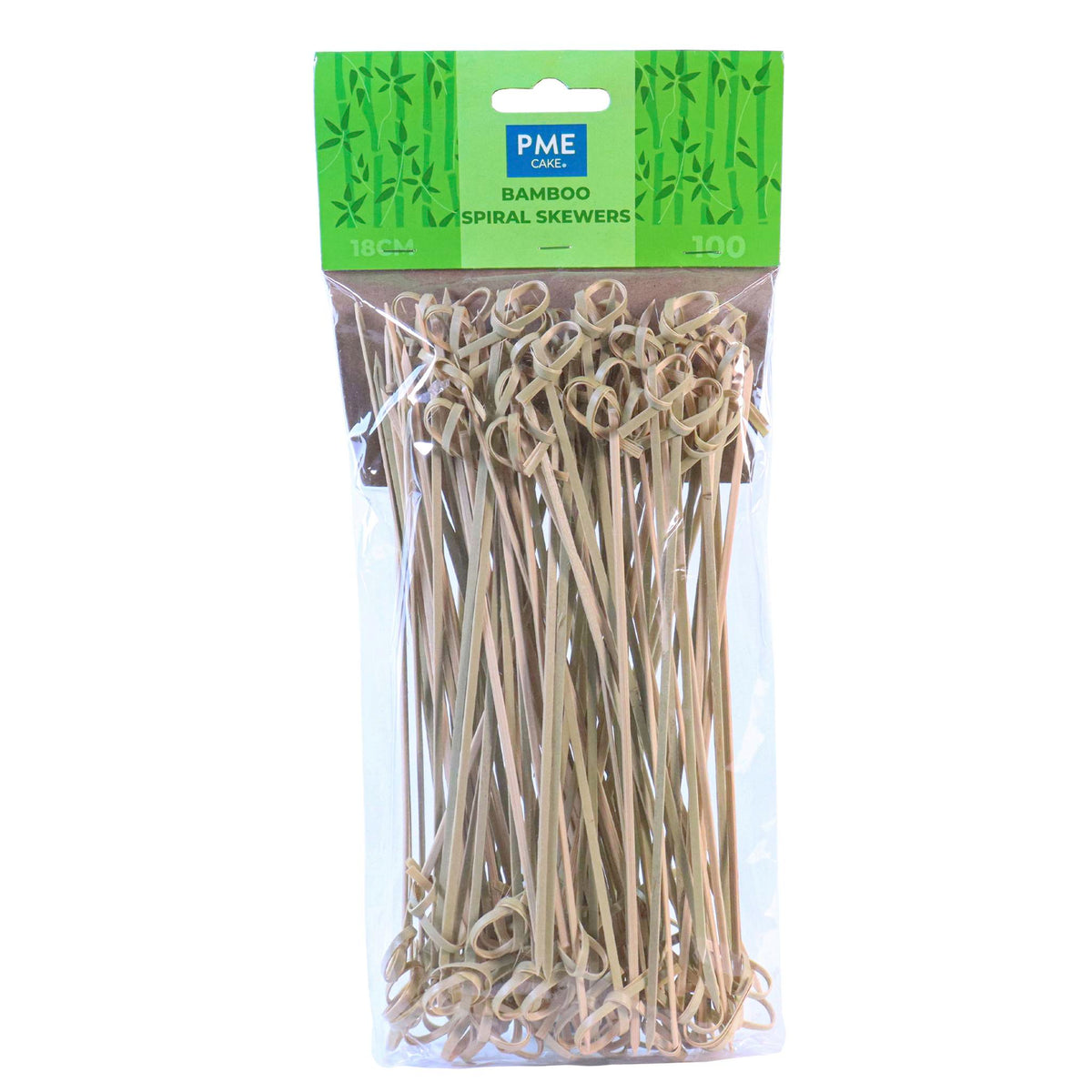 Bamboo Spiral Skewers Pk/100 (18cm)