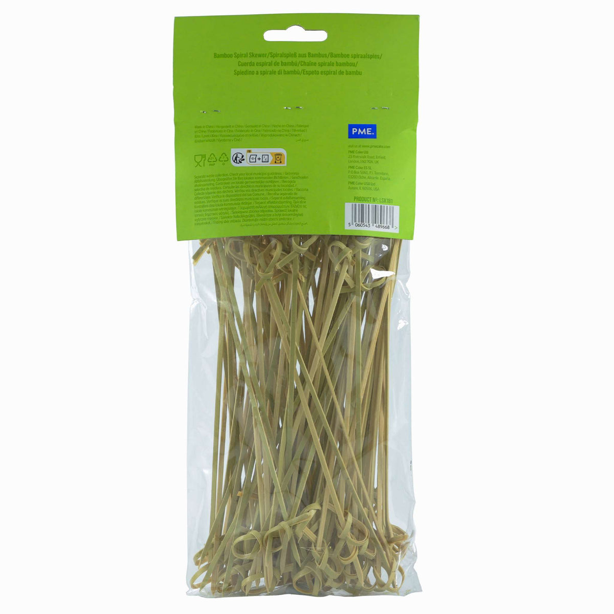 Bamboo Spiral Skewers Pk/100 (18cm)
