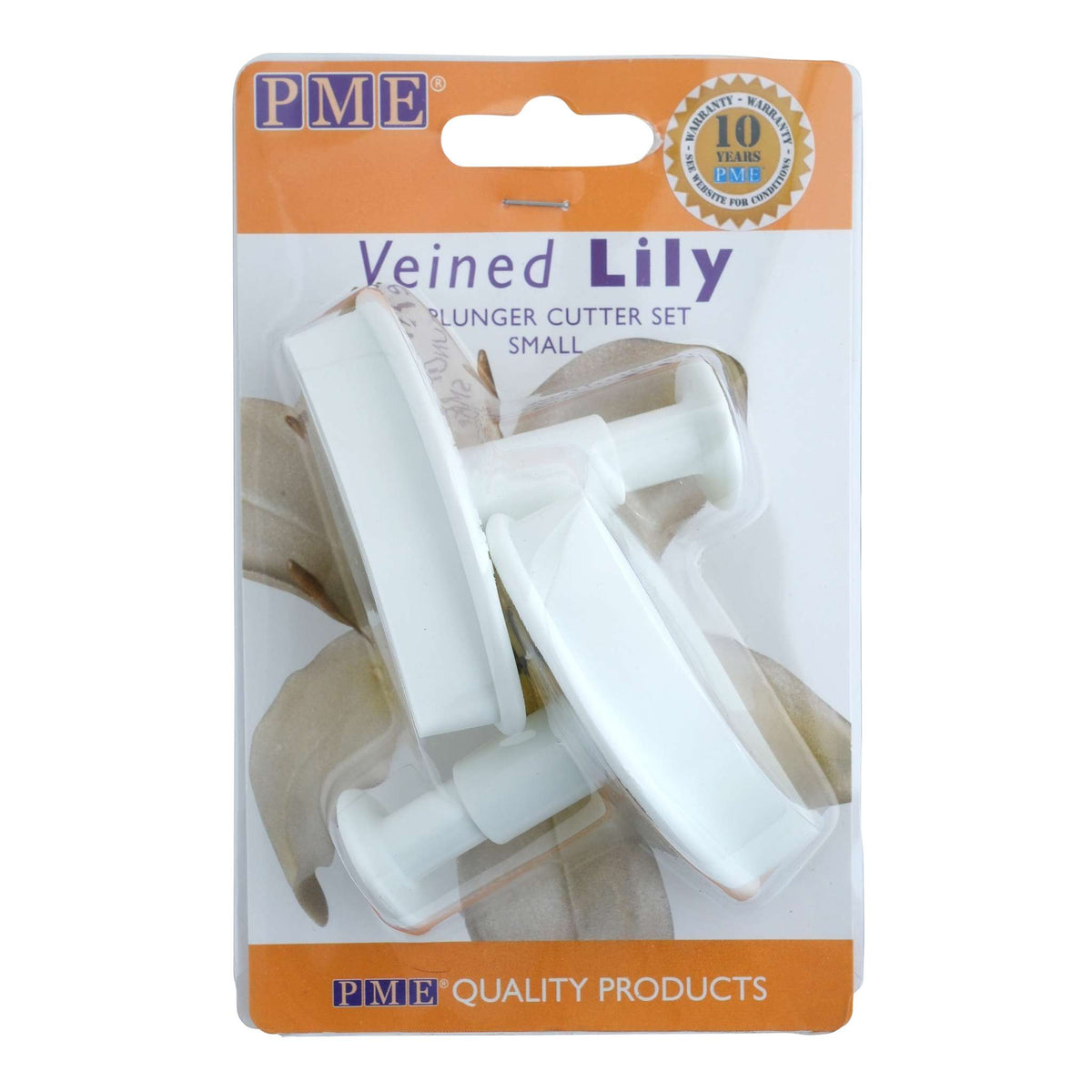 Floral Plunger Cutters - Klein Geaderde Lelie Set van 2 (60mm / 2.4")