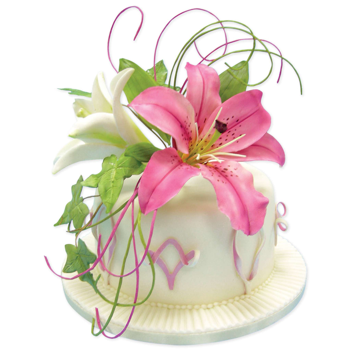Medium Veined Lily Plunger Fondant Cutters Set Of 2