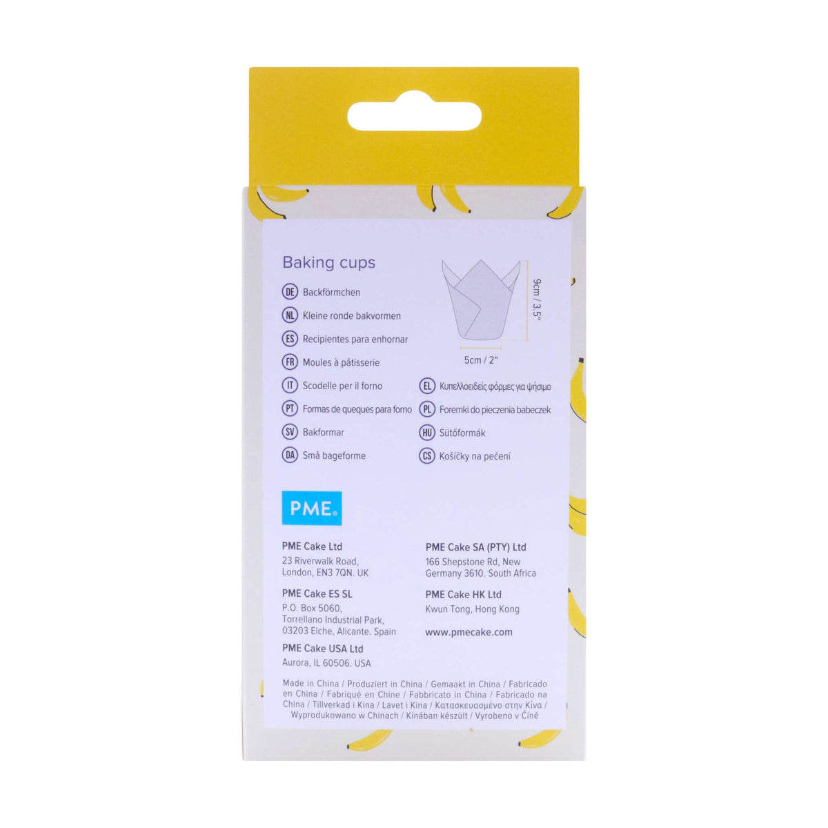 Bananas Tulip Shaped Baking Cups Pk/24
