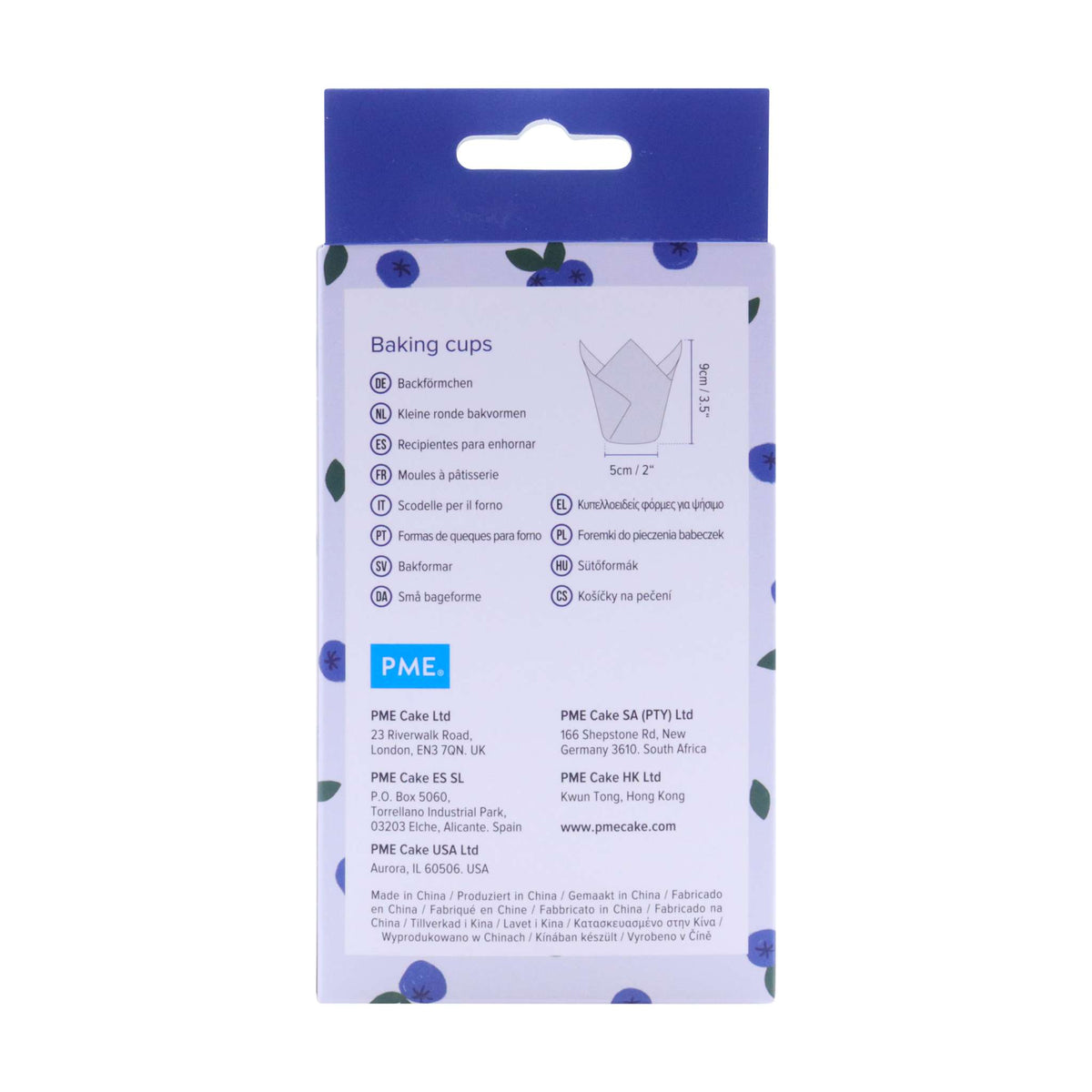 Blueberries Tulip Shaped Baking Cups Pk/24