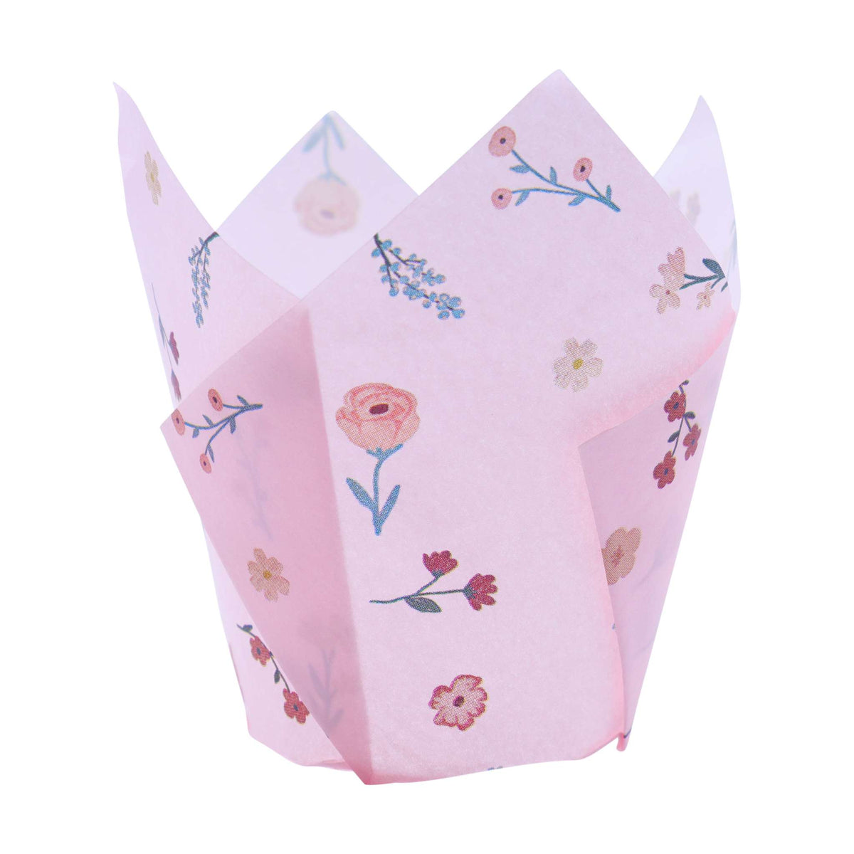 Isolated Blooms Tulip Shaped Baking Cups Pk/24