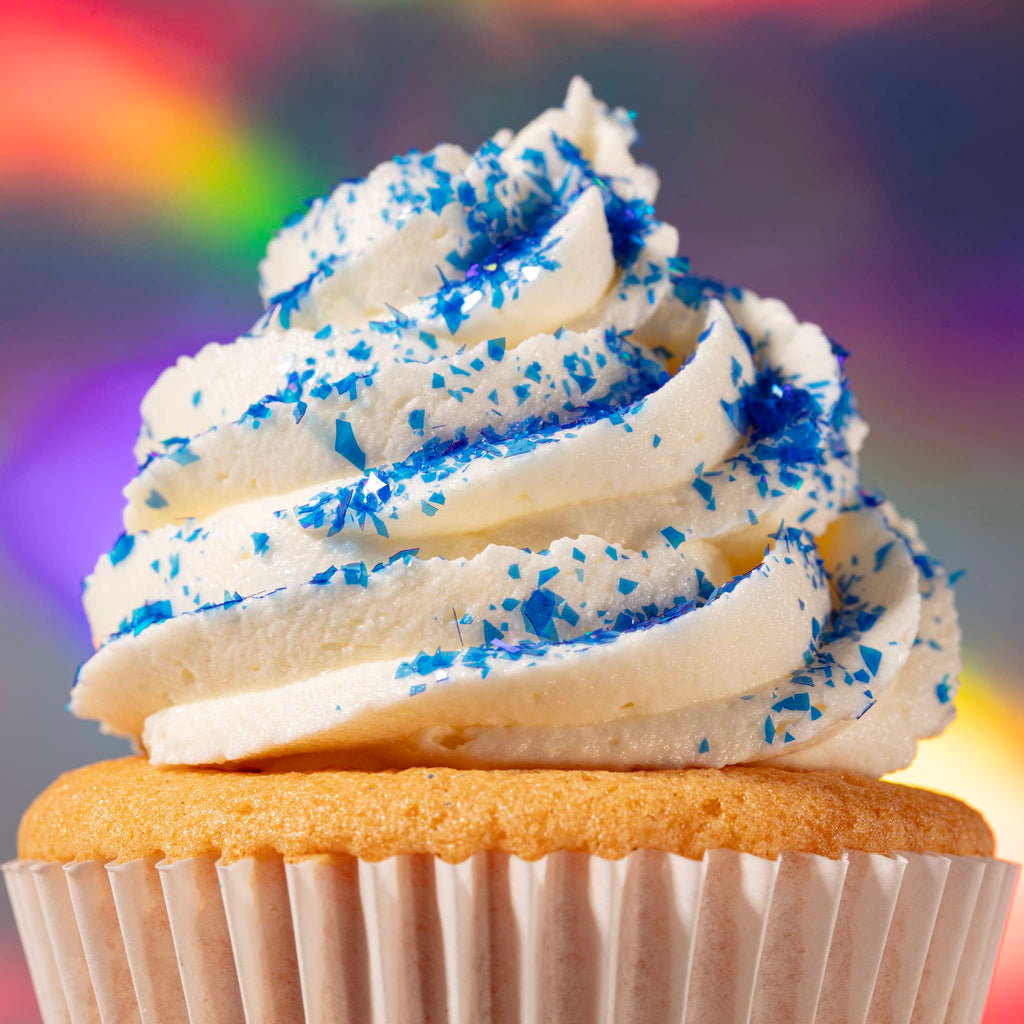 Magic Sprinkles, Eetbare Iriserende Glittervlokken - Saffierblauw (3g)