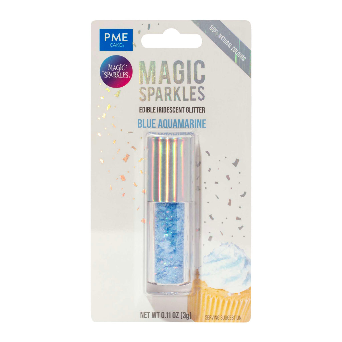 Blue Aquamarine Magic Sparkles Edible Iridescent Glitter (3g / 0.11oz)