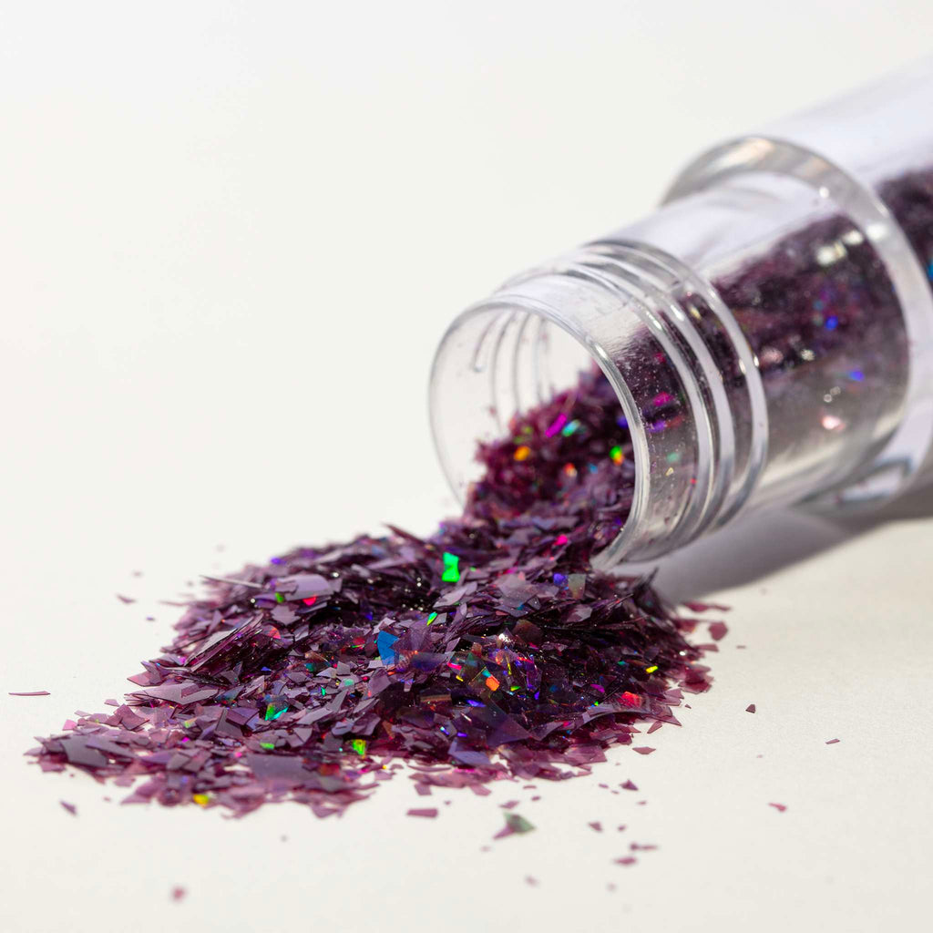 Magic Sparkles, essbare irisierende Glitterflocken - Violetter Amethyst (3g)