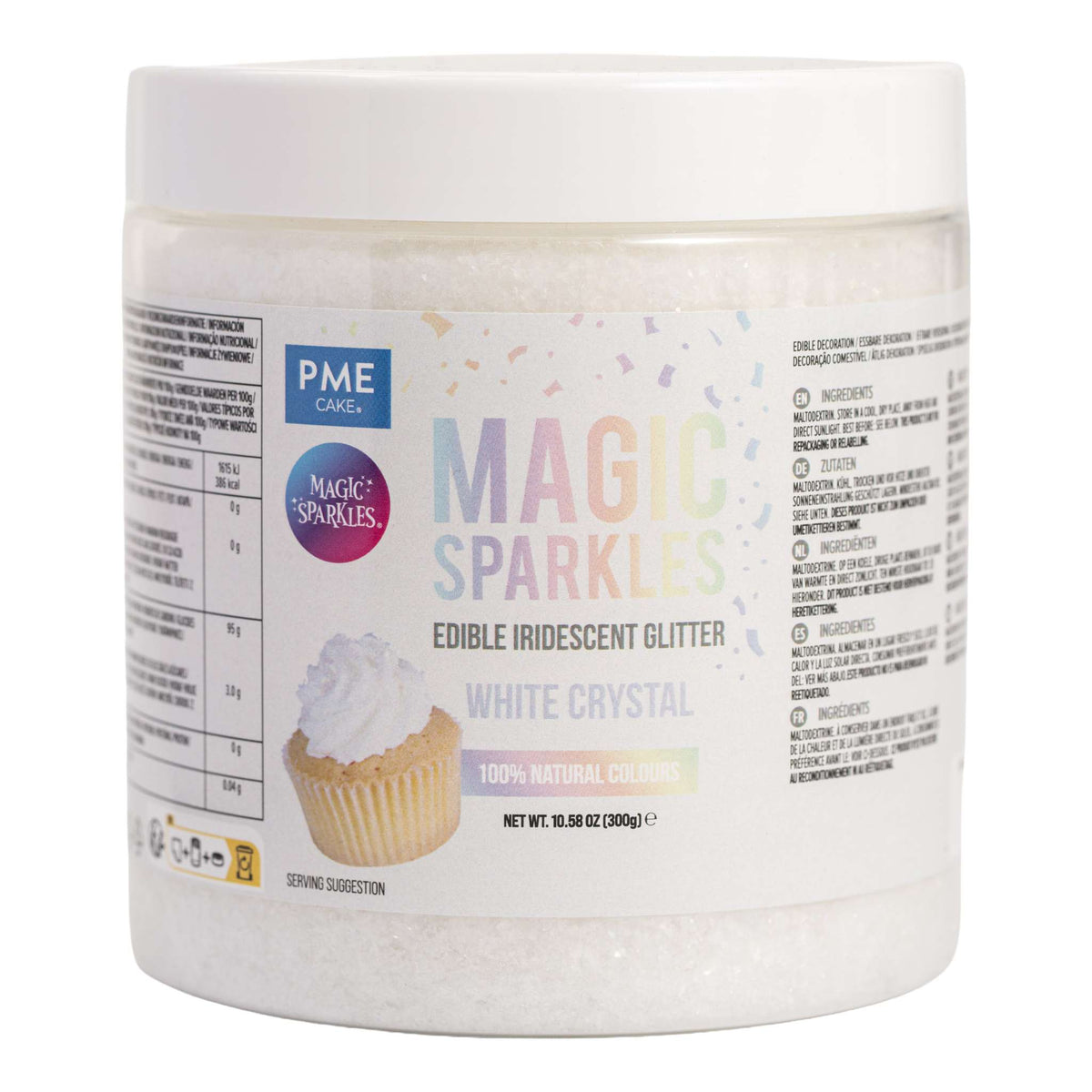 Magic Sparkles Edible Iridescent Glitter - White Crystal