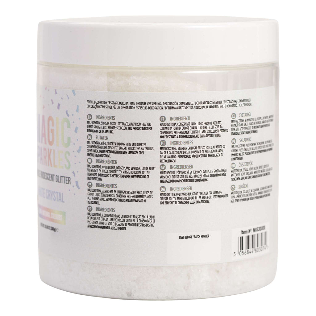 Magic Sparkles Edible Iridescent Glitter - White Crystal
