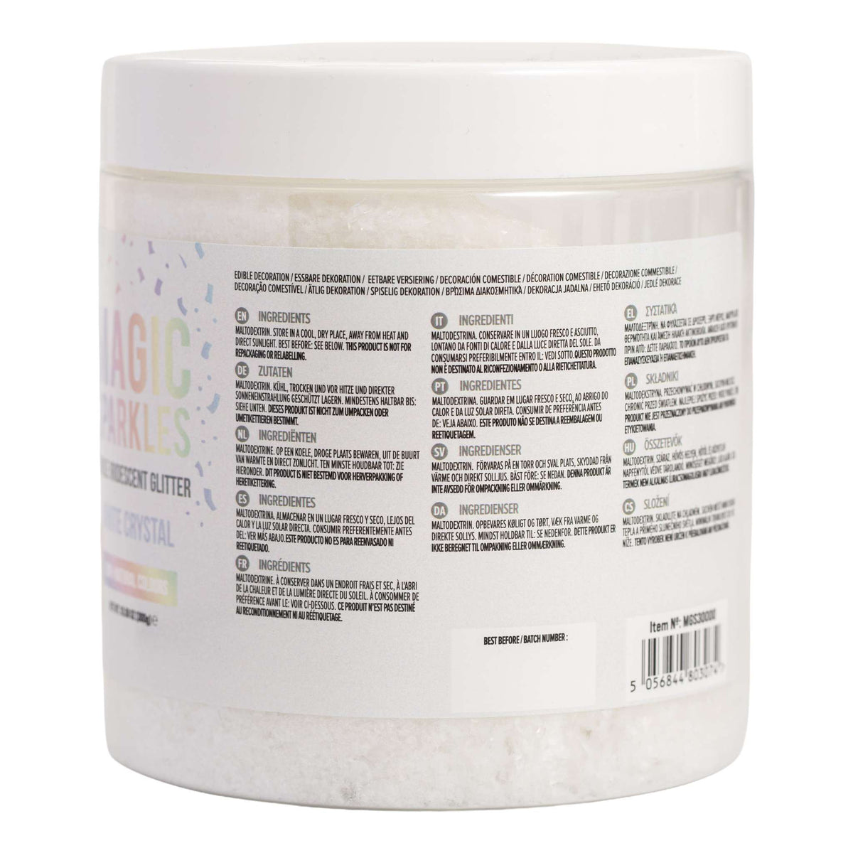 Magic Sparkles Edible Iridescent Glitter - White Crystal