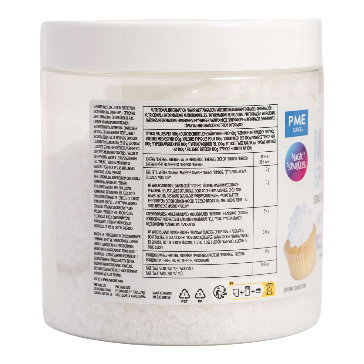 Magic Sparkles Edible Iridescent Glitter - White Crystal