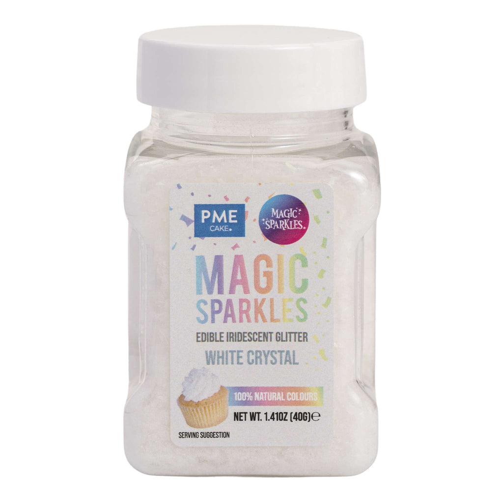 Magic Sparkles Edible Iridescent Glitter - White Crystal