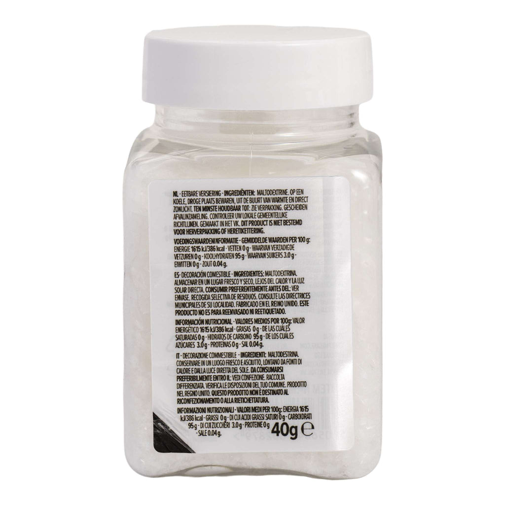 Magic Sparkles Edible Iridescent Glitter - White Crystal