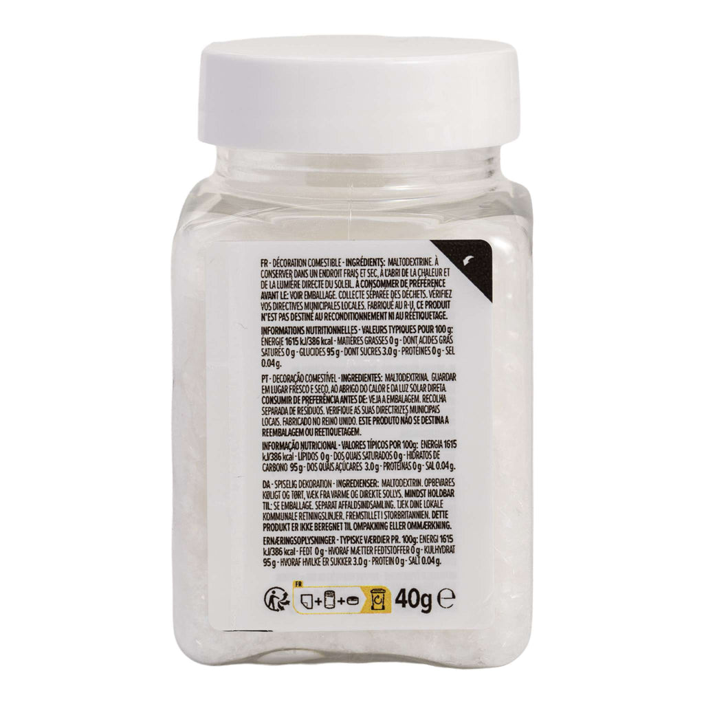 Magic Sparkles Edible Iridescent Glitter - White Crystal